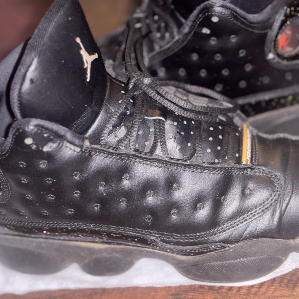 Black Jordan Athletic Sneakers with sparkles
